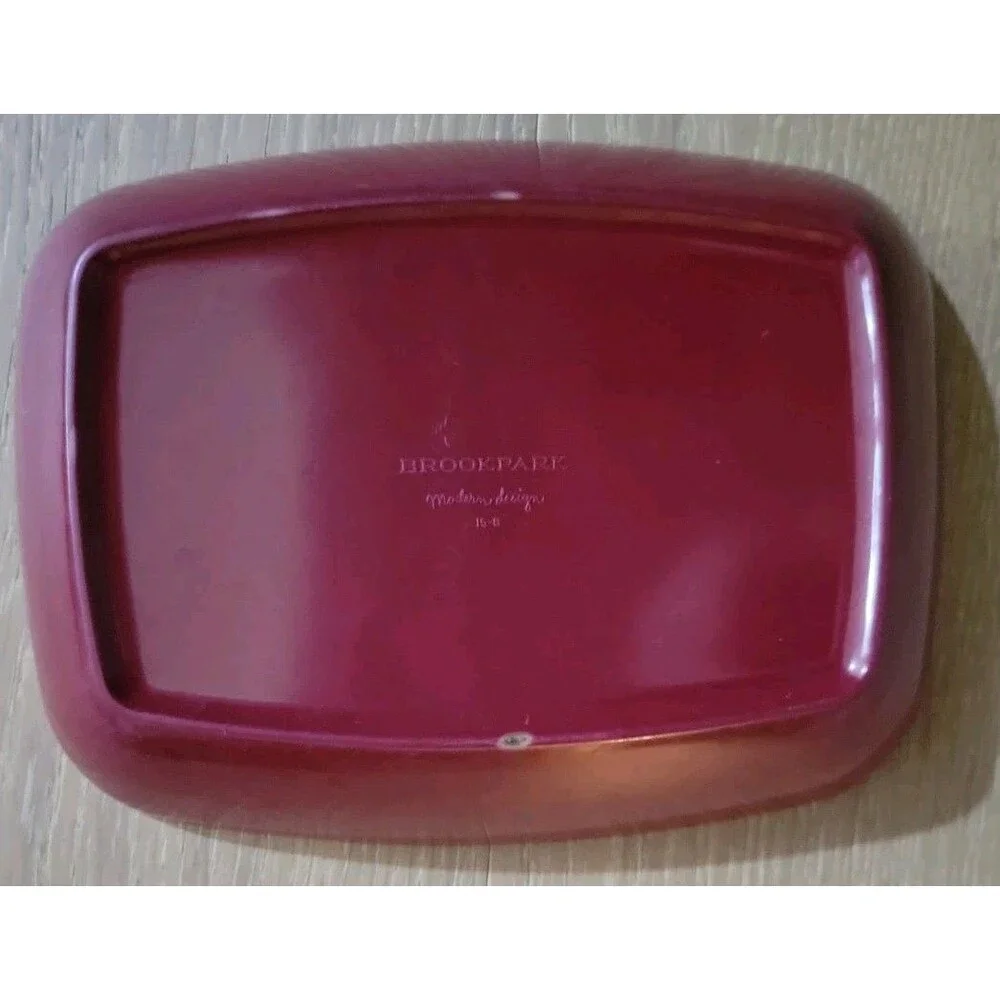 Brookpark Deep Pink Divided Serving Bowl Dish Melmac Melamine 15-B Vintage MCM